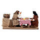 Pareja que come con mesa movimiento belén napolitano 10 cm s1