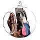 Neapolitan Nativity ball glass Nativity scene 7 cm s2