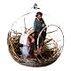 Nativity scene of 10 cm inside glass sphere 12 cm s3