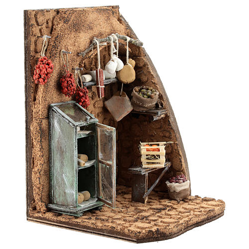 DIY pantry corner 10X15X15 Neapolitan nativity scene 8 cm 3