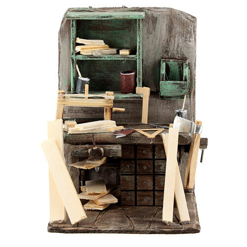 Mesa de trabajo carpintero 15x10x10 cm belén napolitano hecho con bricolaje 10 cm 1