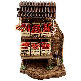 Apple seller's corner 15x15x10 cm Neapolitan Nativity Scene setting for characters of 8-10 cm average height