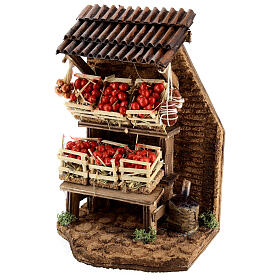 Apple seller's corner 15x15x10 cm Neapolitan Nativity Scene setting for characters of 8-10 cm average height