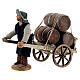 Man carrying a cart with barrels for Neapolitan Nativity Scene with 10 cm characters s2