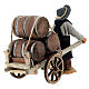 Man carrying a cart with barrels for Neapolitan Nativity Scene with 10 cm characters s5