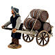 Man carrying barrel cart Neapolitan nativity scene 10 cm s2