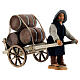 Man carrying barrel cart Neapolitan nativity scene 10 cm s3