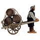 Man carrying barrel cart Neapolitan nativity scene 10 cm s4