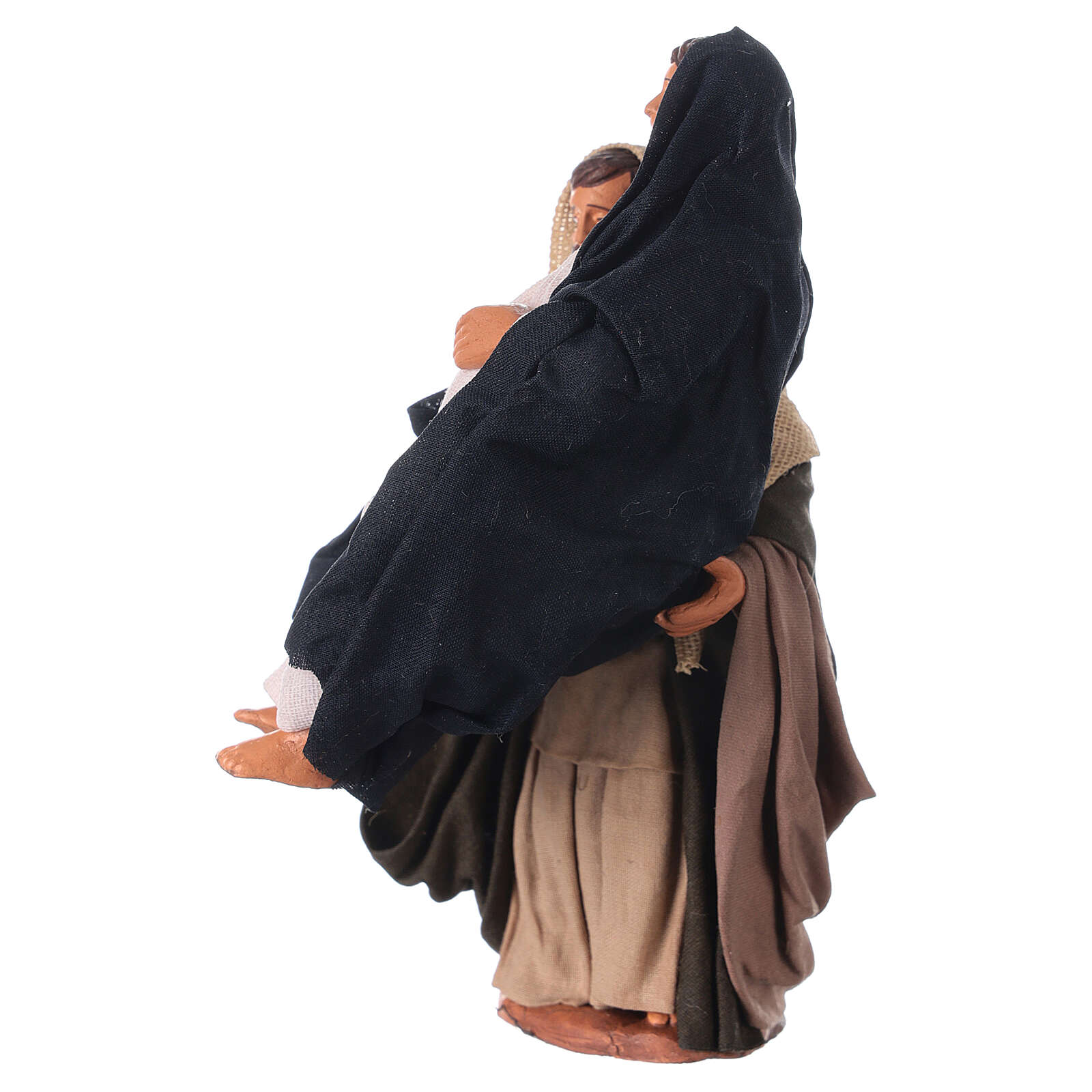 San Giuseppe con Madonna incinta presepe napoletano 13 cm