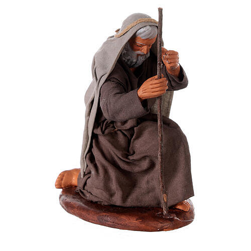 Man on his knee, head down, for Neapolitan Nativity Scene 13 cm 3