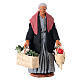 Old lady with ponytail and grocery bags, Neapolitan Nativity Scene of 13 cm s1