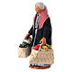Old woman with ponytail shopping bags for 13 cm Neapolitan nativity s2