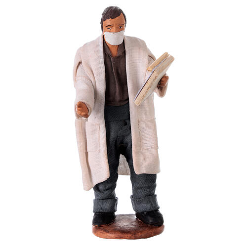 Doctor with a mask for Neapolitan Nativity Scene 13 cm 1