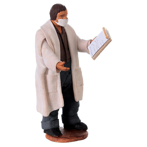 Doctor with a mask for Neapolitan Nativity Scene 13 cm 3
