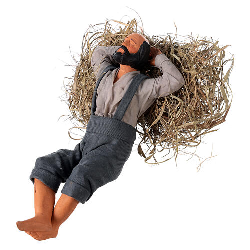 Schlafender Mann fűr neapolitanische Weihnachtskrippe, 15 cm 3