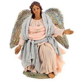 Kneeling angel figurine for 24 cm Neapolitan nativity scene 