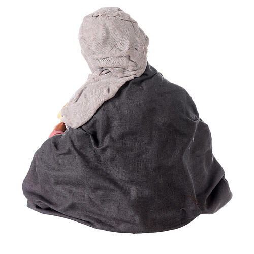 Kobieta dekorująca amforę, szopka neapolitańska 30 cm 6