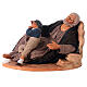 Homme et enfant endormis crèche napolitaine 30 cm s1
