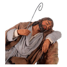Schlafender Sankt Joseph fűr neapolitanische Weihnachtskrippe, 30 cm