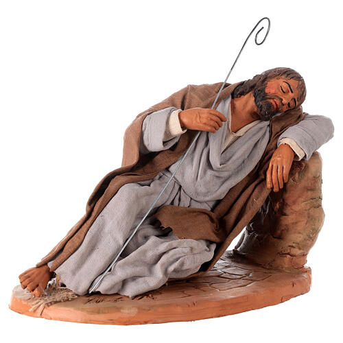 Schlafender Sankt Joseph fűr neapolitanische Weihnachtskrippe, 30 cm 4