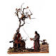 2 Figuren mit Bewegung fűr neapolitanische Weihnachtskrippe, die einen Baum fällen, 12 cm s1