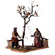 2 Figuren mit Bewegung fűr neapolitanische Weihnachtskrippe, die einen Baum fällen, 12 cm s3