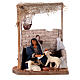 Kobieta karmiąca jagnięta ruchome, szopka neapolitańska 12cm s1