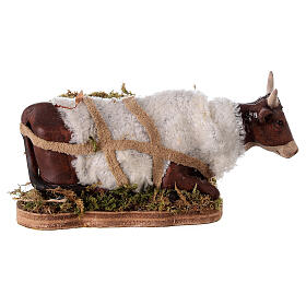 Ox moving its head, animated character for Neapolitan Nativity Scene of 12 cm