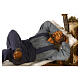 Homem adormecido movimento rede de descanso para presépio napolitano de 30 cm s2