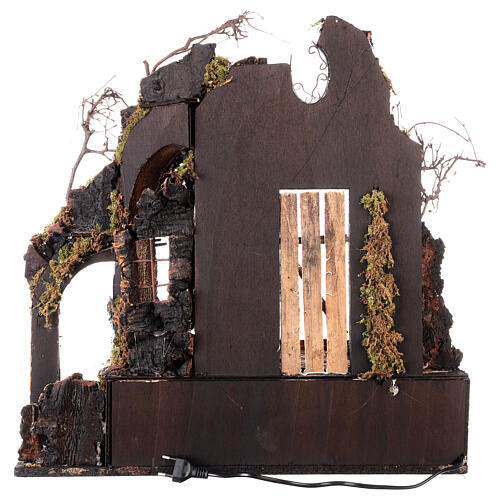 Otoczenie z łukiem i oświetleniem LED, 50x50x40, w stylu neapolitańskim, dla figur 12-14 cm 5
