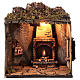 Décor crèche napolitaine scène cheminée 35x30x25 cm pour santons 12-14 cm s1