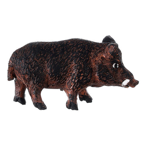 Wildschwein aus Terrakotta fűr neapolitanische Krippe, 12 cm 3
