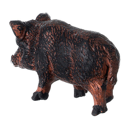 Wildschwein aus Terrakotta fűr neapolitanische Krippe, 12 cm 4