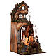 Tempio natività re magi luci presepe napoletano 80x40x40 cm per statuine 13 cm s4