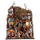 Complete village with fountain for Neapolitan Nativity Scene with 10 cm characters 70x55x40 cm s1