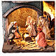 Villaggio natività completo fontana presepe napoletano 70x55x40 cm statuine 10 cm s2