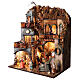 Villaggio natività completo fontana presepe napoletano 70x55x40 cm statuine 10 cm s7