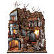 Villaggio natività completo fontana presepe napoletano 70x55x40 cm statuine 10 cm s9