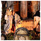 Belén napolitano templo Natividad fuente 100x50x50 cm estatuas 15 cm s6