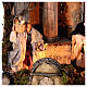 Crèche napolitaine temple nativité fontaine 100x50x50 cm santons 15 cm s6