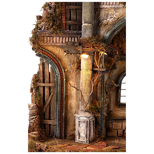 Templo arcos natividad pastor belén napolitano 100x50x50 cm estatuas 30 cm 8