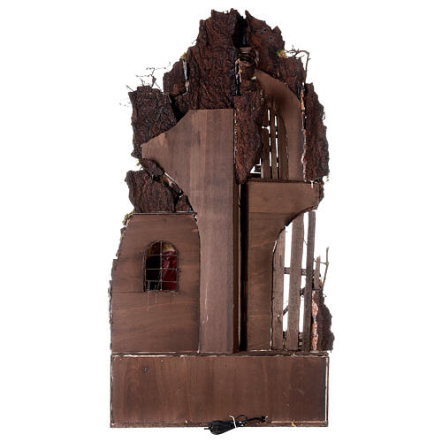 Templo arcos natividad pastor belén napolitano 100x50x50 cm estatuas 30 cm 10