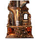 Świątynia z bożonarodzeniową sceną i arkadami, szopka neapolitańska, 100x50x50 cm, figurki 30 cm s9