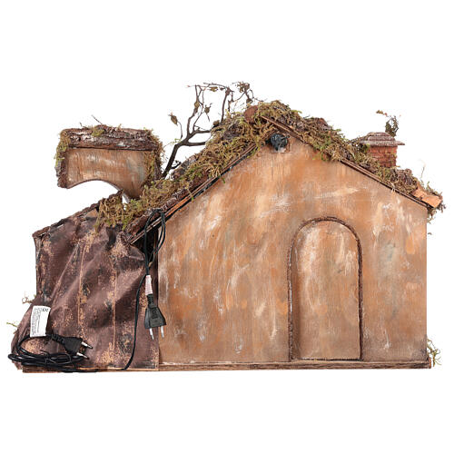 Neapolitanische Weihnachtskrippe 12-14 cm Hütte mit Brunnen 40x65x50 cm 6