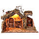 Neapolitanische Weihnachtskrippe 12-14 cm Hütte mit Brunnen 40x65x50 cm s1