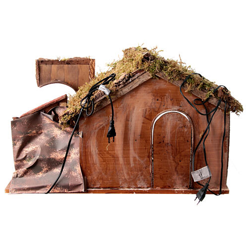 Setting for Neapolitan Nativity Scene with 12-14 cm characters, stable and fountain, 40x65x50 cm 6