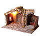 Setting for Neapolitan Nativity Scene with 12-14 cm characters, stable and fountain, 40x65x50 cm s5
