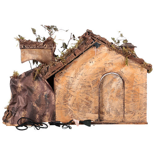 Stable with fountain and Nativity Scene, for 16-18 cm Neapolitan Nativity Scene characters, 40x65x50 cm 7