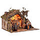 Cabaña y fuente completa Natividad belén napolitano 16-18 cm 40x65x50 cm s5