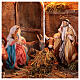 Illuminate stable with fountain and 12-14 cm Neapolitan Nativity Scene figurines, 40x65x50 cm s2